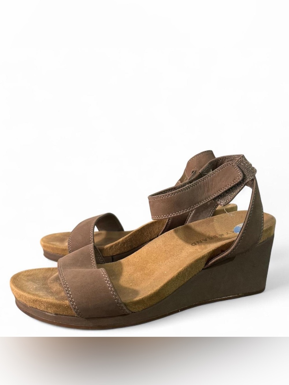 Lucky Brand Brown Suede Wedge Sandals
